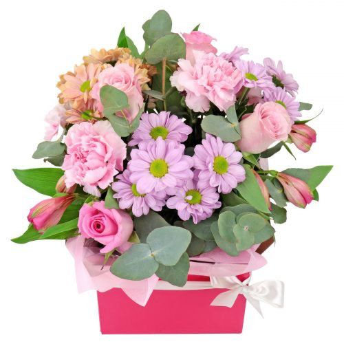 Цветы в коробке «Весенний вальс»