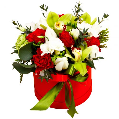 Цветы в коробке «Весеннее очарование»