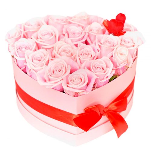 Цветы в шляпной коробке «Снежная сказка»