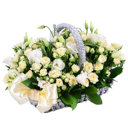 Цветочная композиция «Кремовая элегантность»