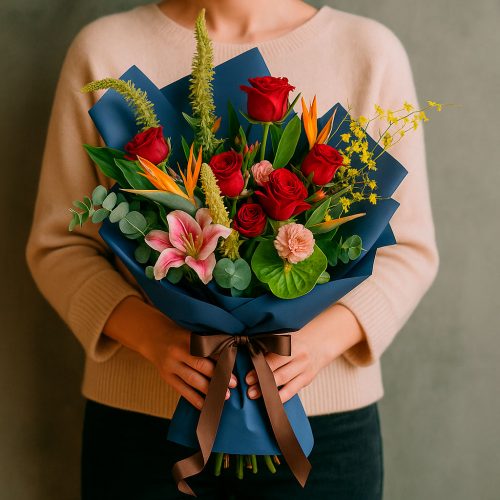Букет цветов «Вихрь красок»