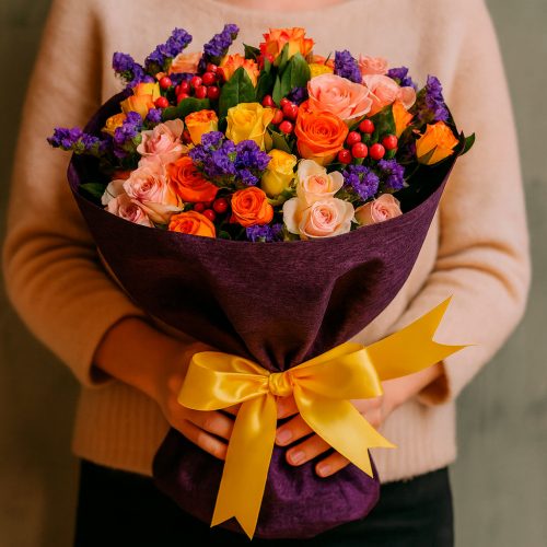 Букет цветов «Волшебная палитра»