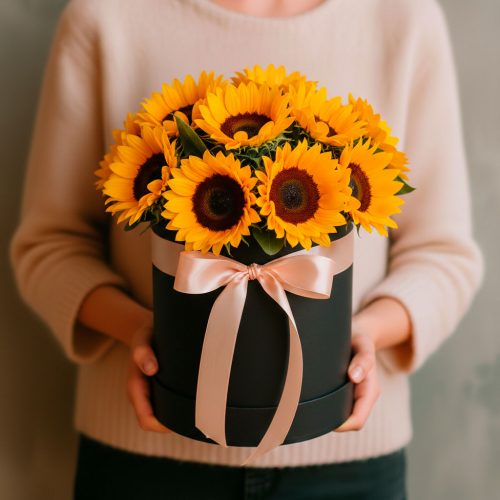 Монобукет подсолнухов «Солнечный»