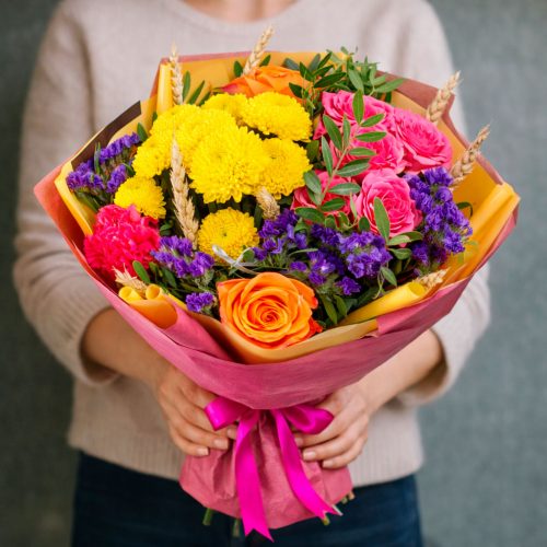 Цветочный букет «Солнечная палитра»